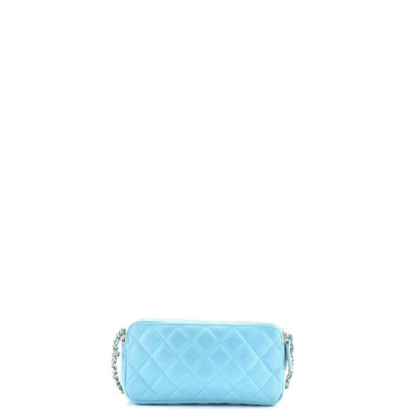 Chanel Double Zip Clutch With Chain #148201C23B - Picture 4 of 9